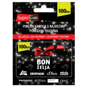 Supercard 100hr poklon kartica sa najvećom ponudom trgovina