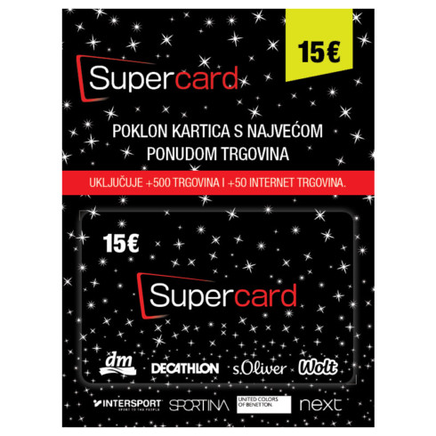 SuperCard Black poklon kartica